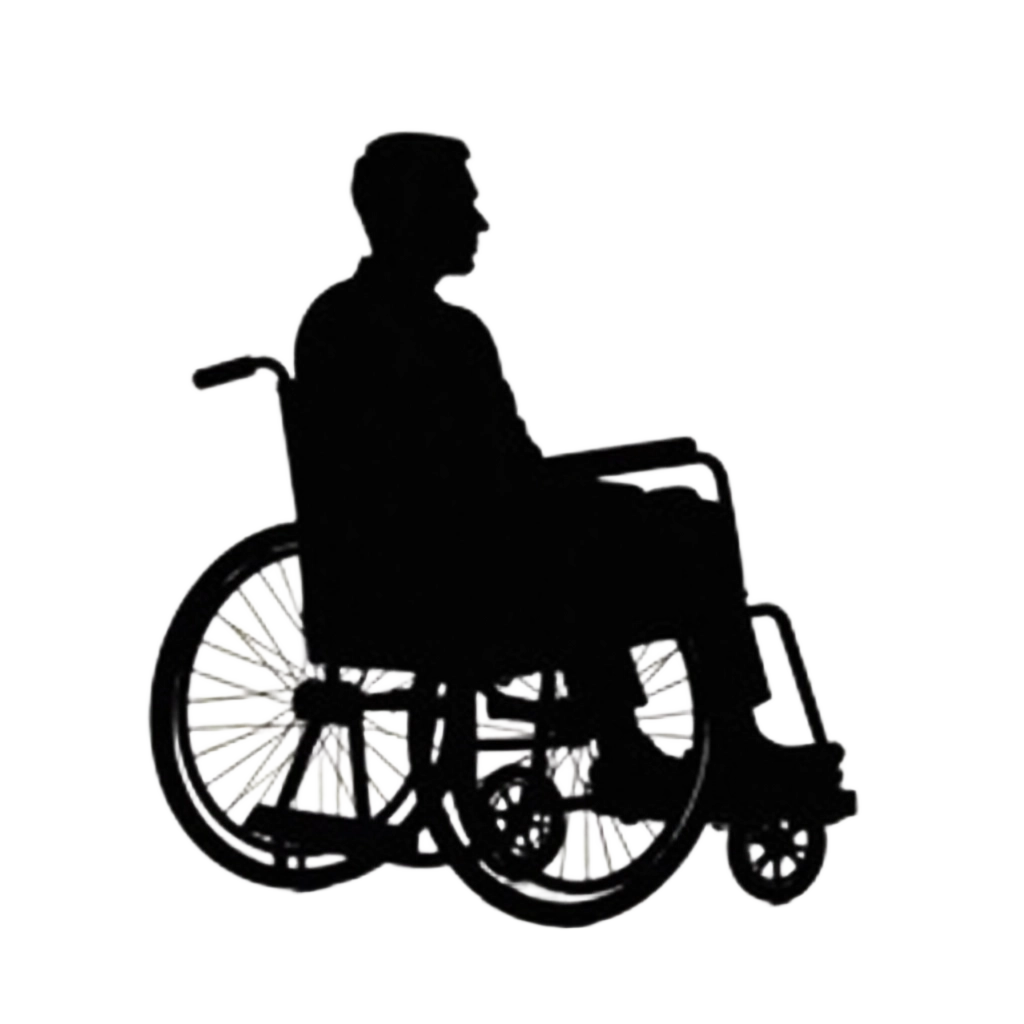 Silhouette of a Person in a Wheelchair